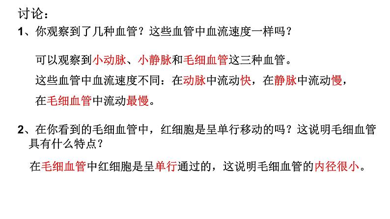 4.4.2血流的管道——血管课件2021--2022学年人教版七年级生物下册第7页