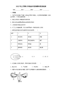 湖南省岳阳市第十二中学2021--2022学年七年级下学期期中质量检测生物试题（含答案）