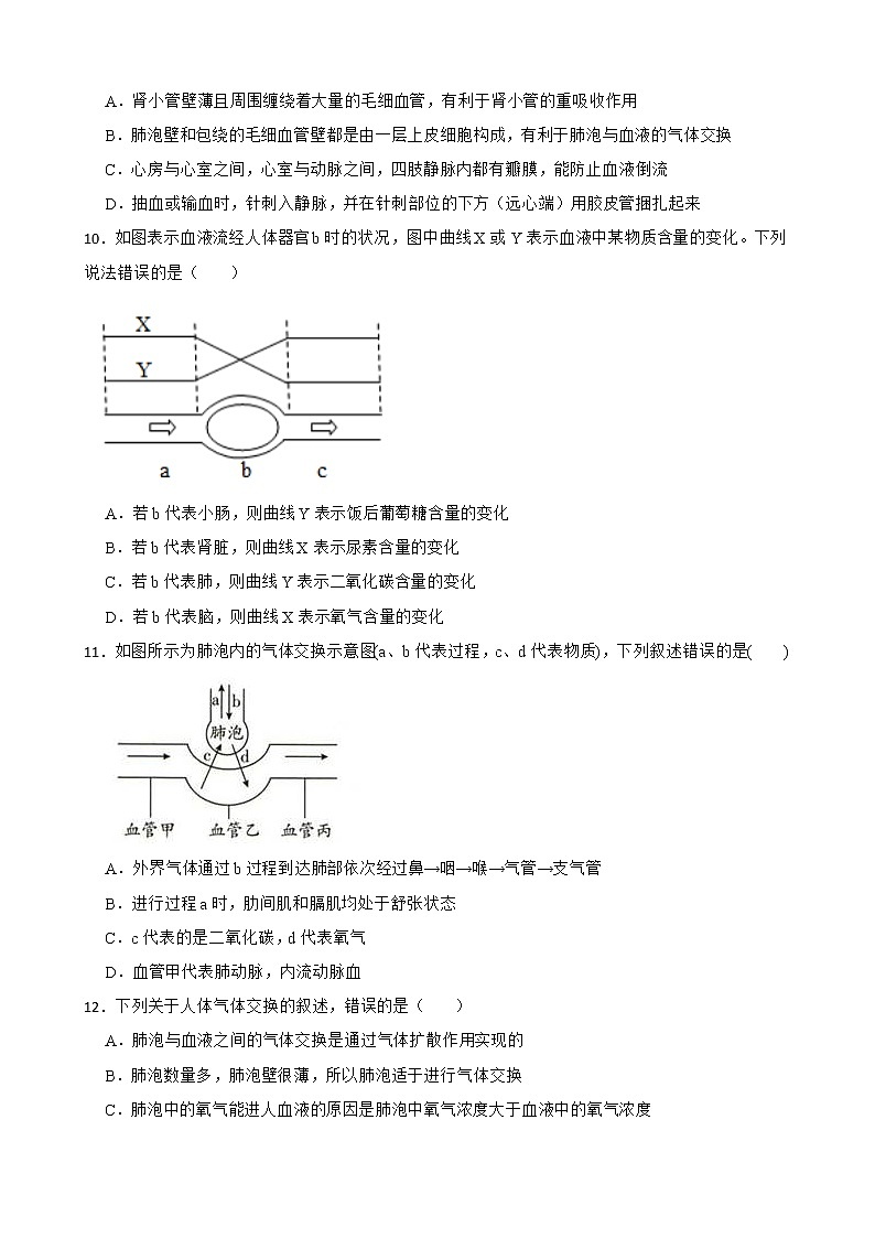 备考中考生物专题 人体的呼吸解析版第3页