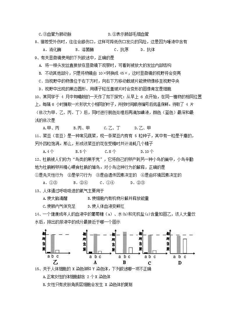 2022年辽宁省营口市生物中考模拟试卷303