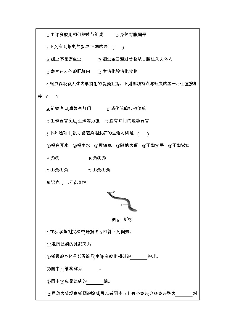 5.1.2《线形动物和环节动物》课件+教案+习题02