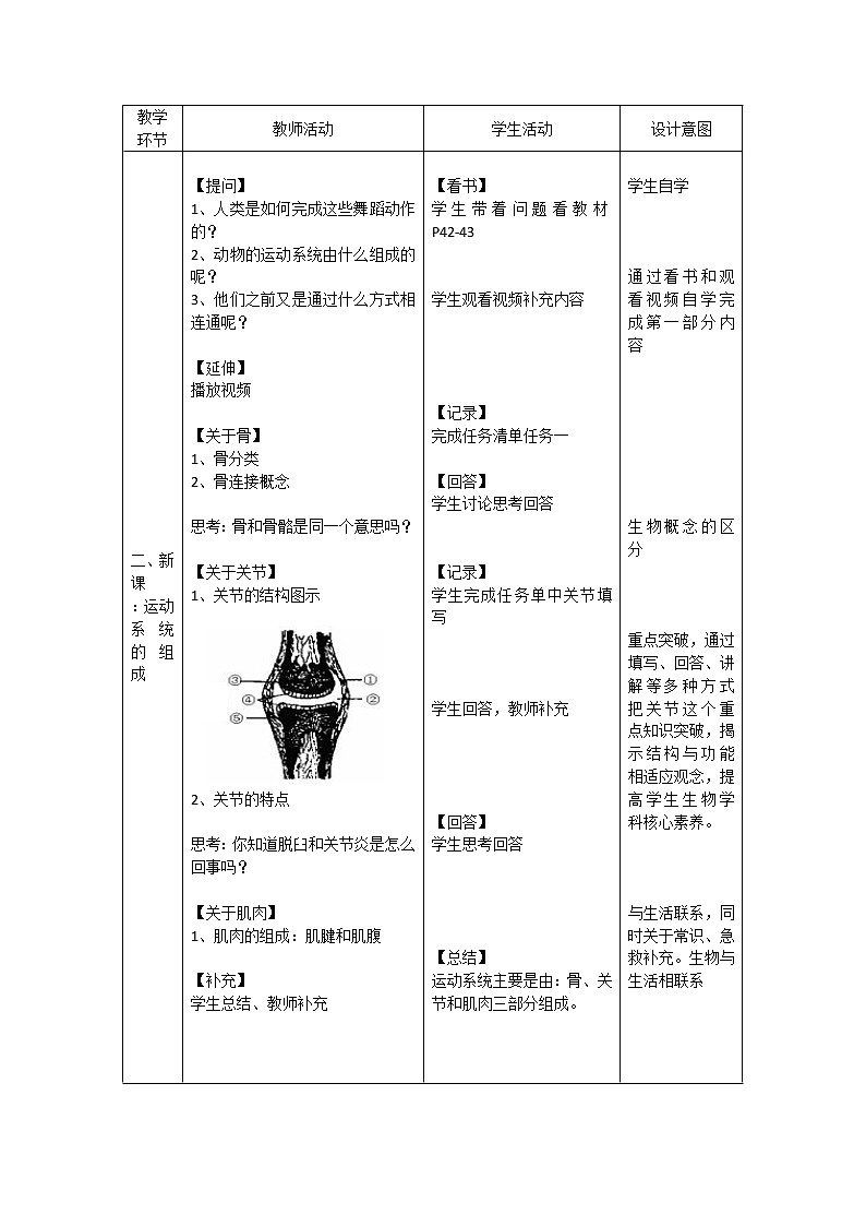 动物的运动-教学设计第2页