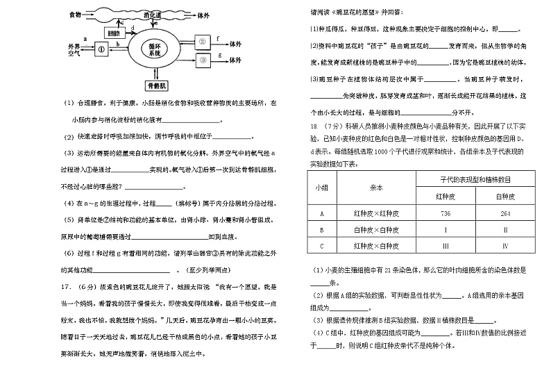2022年内蒙古呼伦贝尔市海拉尔区中考适应性考试生物试题(word版含答案)03