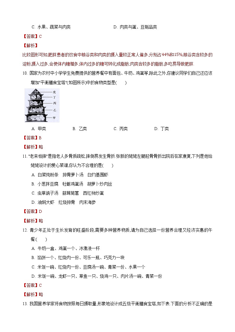 5.3 合理膳食-七年级生物上册 课件+练习（苏科版）03