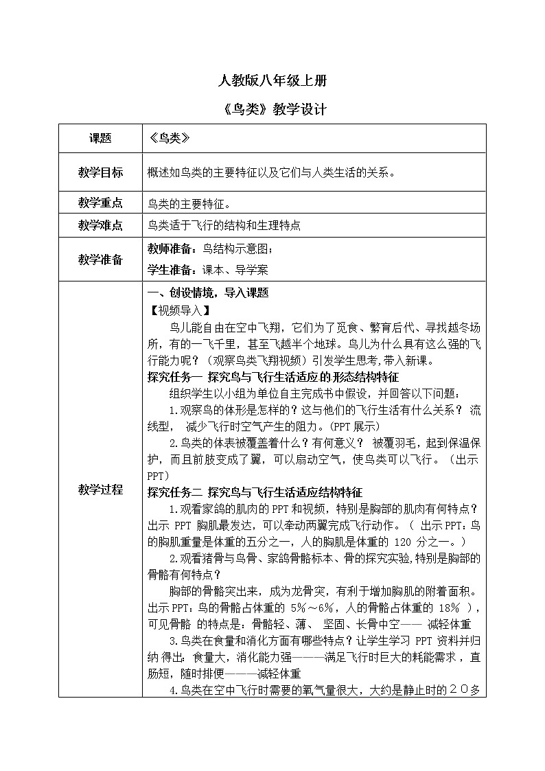 1.6《鸟类》课件+教案01