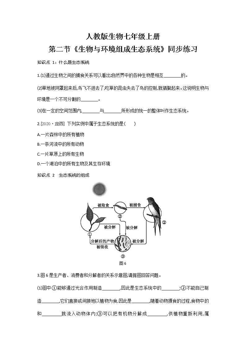 1.2.2《生物与环境组成生态系统》（第一课时）（课件+教案+练习）01