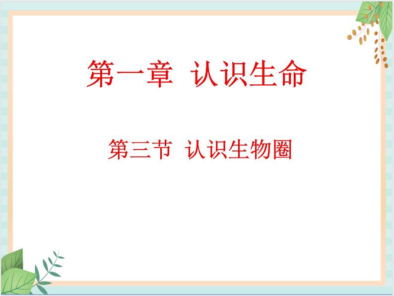 北京版七年级生物上册第一章 第二节 认识我们身边的其他生物 课件+教案+素材01