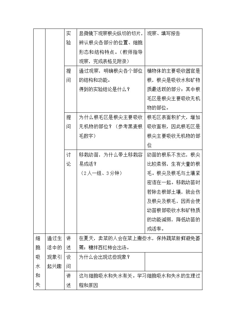 北京版七上生物第四章 生物的营养第1节《绿色植物的生活需要水和无机盐》第2课时教案第3页