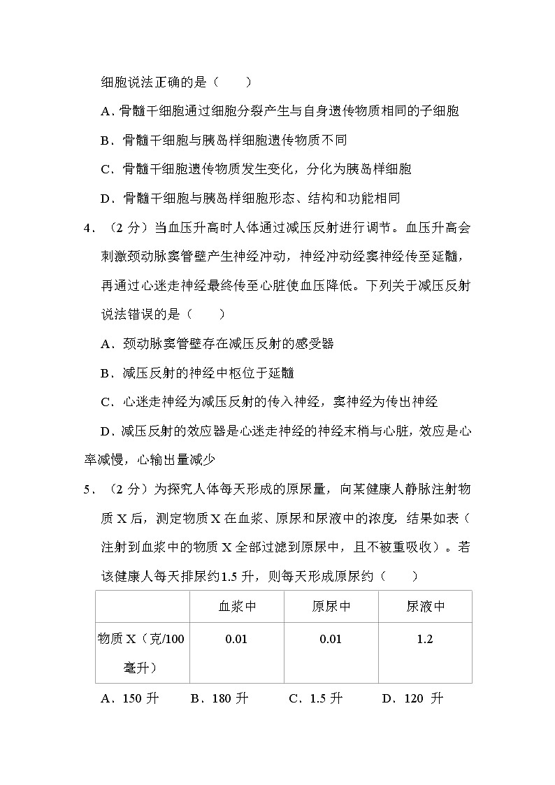 2022年内蒙古包头市、阿拉善盟中考生物试卷解析版第2页