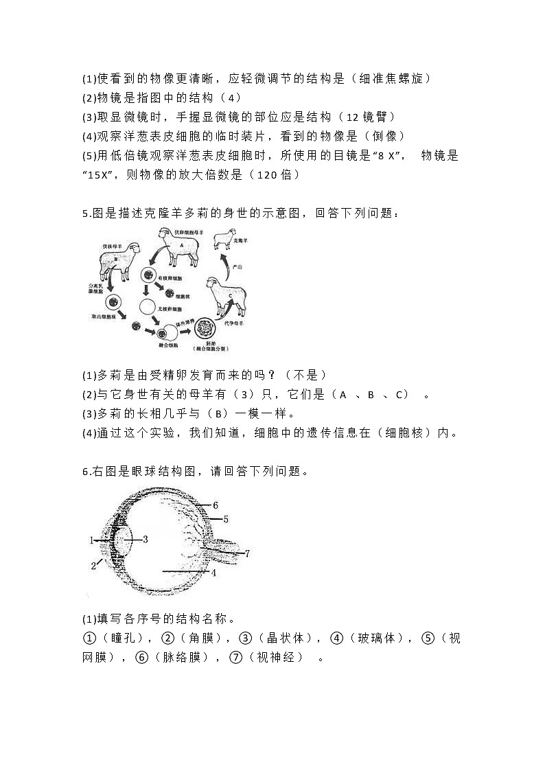 【初中生物】精选32道常考题型，拿高分必看！第3页