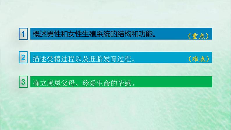 人教版七年级生物下册第4单元生物圈中的人第1章人的由来第2节人的生殖课件03