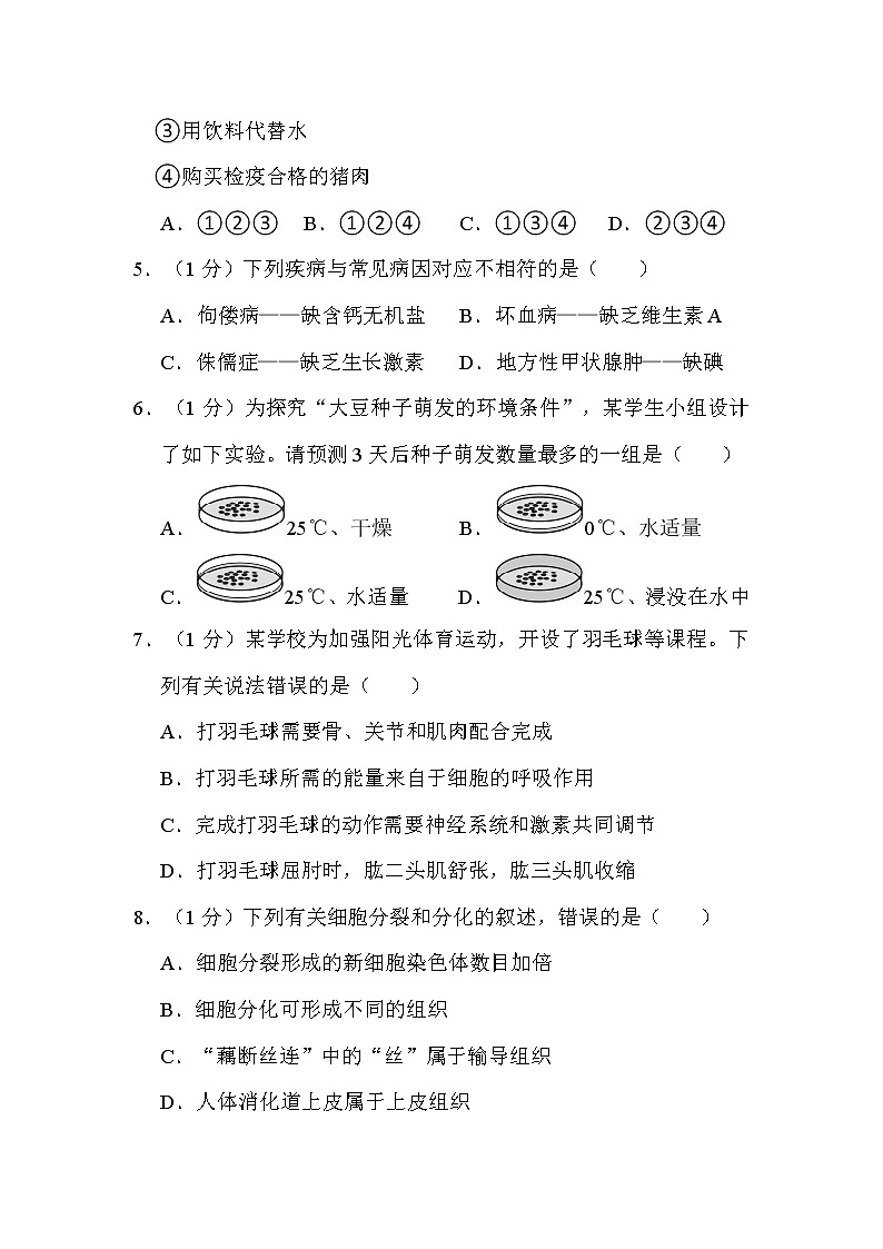 2022年辽宁省盘锦市中考生物试卷解析版02