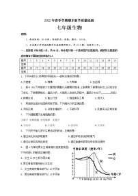 广西贺州市昭平县2021-2022学年七年级下学期期末考试生物试题(word版含答案)