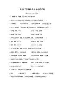 河南省信阳市市直中学2021-2022学年七年级下学期期末考试生物试卷(word版含答案)