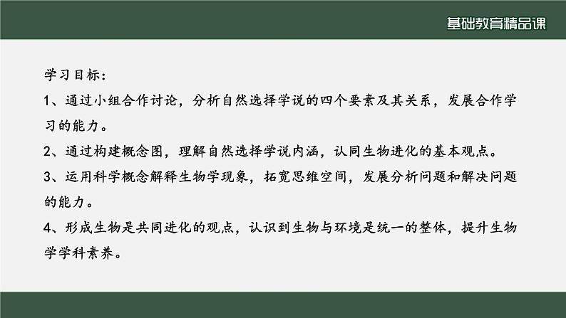 初中 初二 生物《生物进化的原因》（第二课时） 课件第2页