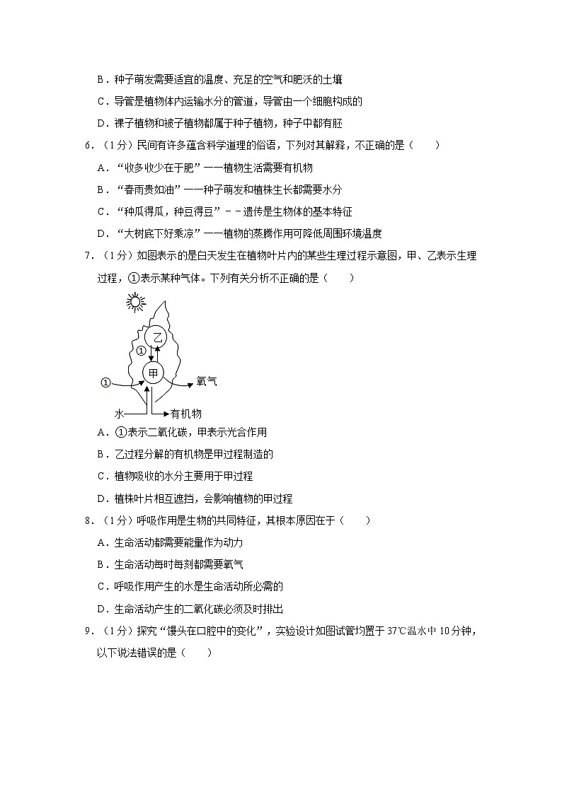 河南省新乡市卫辉市2021-2022学年八年级下学期期末生物试卷（含答案）02