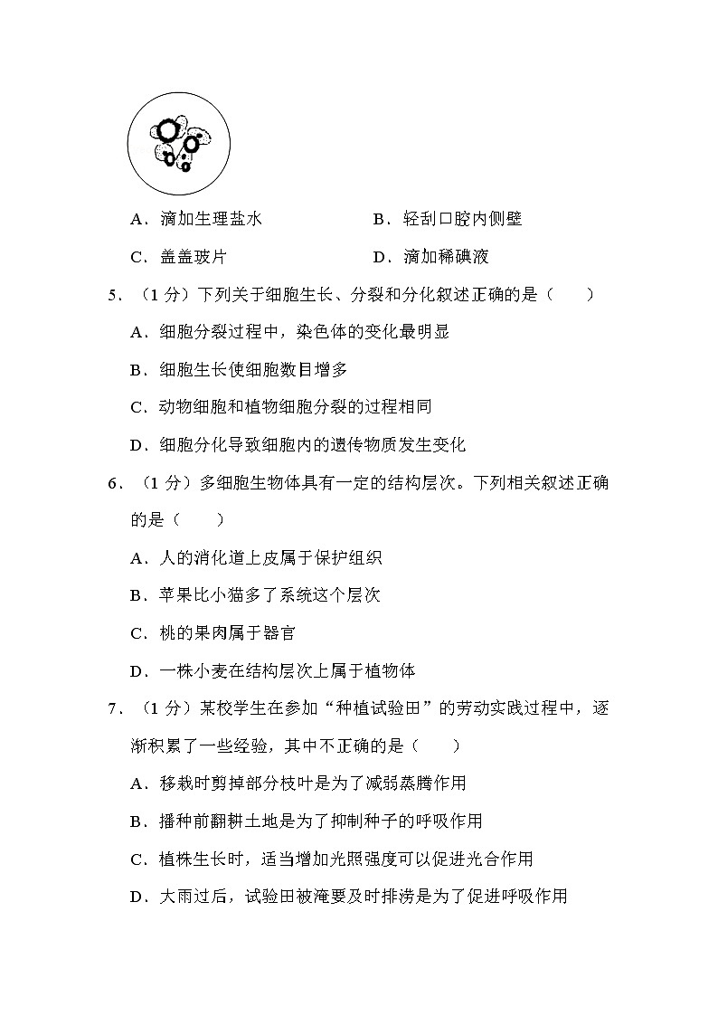 2022年辽宁省营口市中考生物试卷解析版02