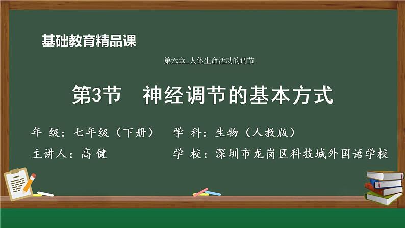 初中生物 七年级 神经调节的基本方式  课件第1页