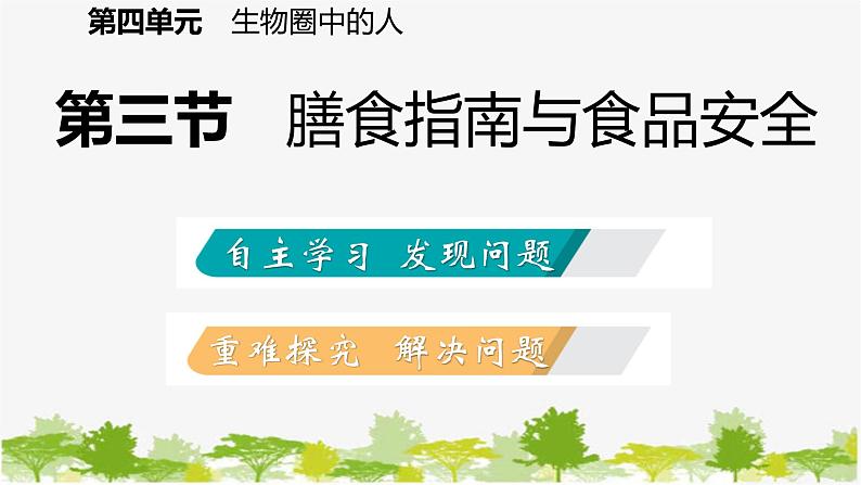 苏教版七年级生物下册 第九章 第三节    膳食指南与食品安全课件第2页