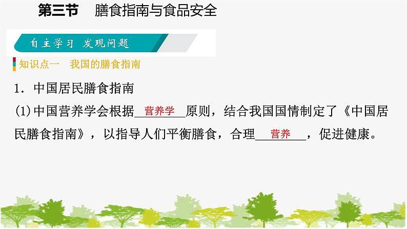 苏教版七年级生物下册 第九章 第三节    膳食指南与食品安全课件第5页