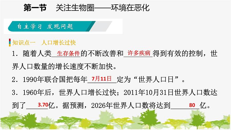 苏教版七年级生物下册 第十三章 第一节　关注生物圈——环境在恶化课件04