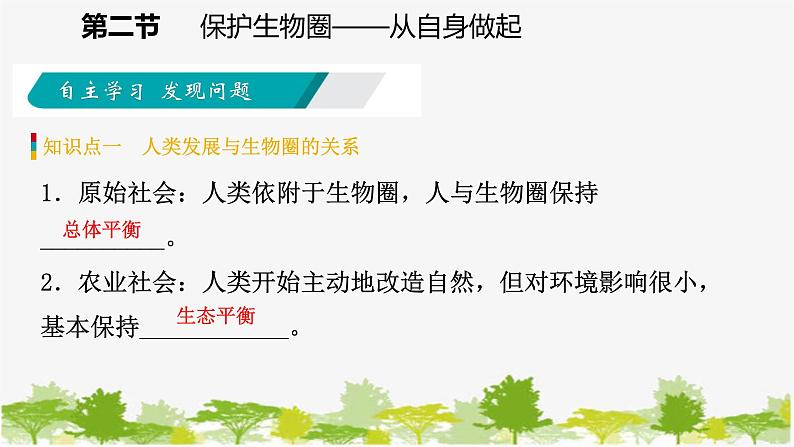 苏教版七年级生物下册 第十三章 第二节　保护生物圈——从自身做起课件04