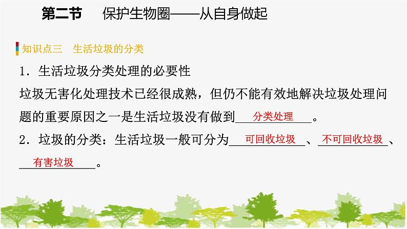 苏教版七年级生物下册 第十三章 第二节　保护生物圈——从自身做起课件08