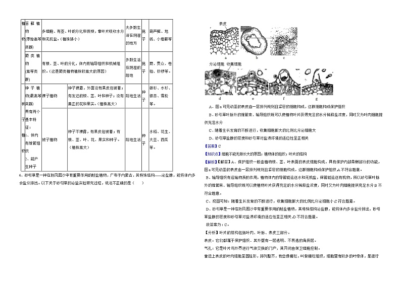 内蒙古呼和浩特市2022年中考生物试卷解析版03
