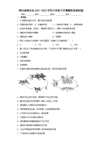 四川省雅安市2021-2022学年八年级下学期期末生物试题(word版含答案)