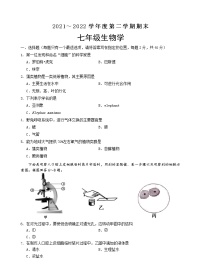 江苏省淮安市淮安区2021-2022学年七年级下学期期末生物试卷(word版含答案)