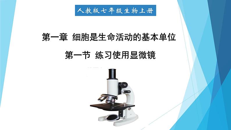 2.1.1练习使用显微镜课件    人教版七年级生物上册01