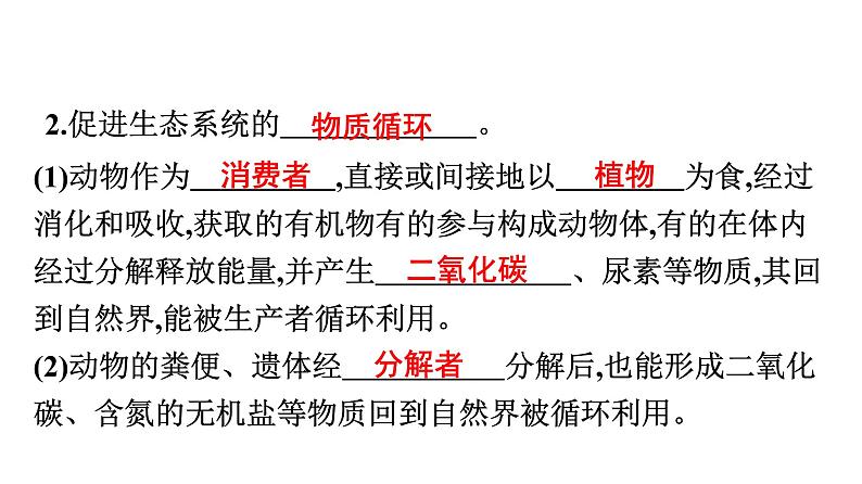 人教版生物八年级上册5.3 动物在生物圈中的作用 课件第5页