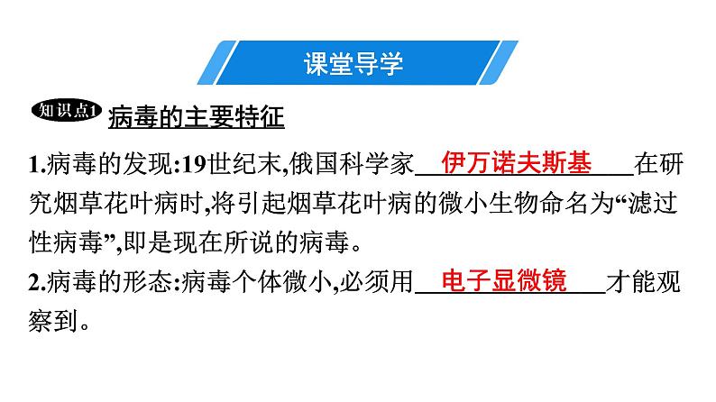 人教版生物八年级上册第五单元 第五章　病毒 课件第4页