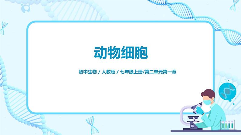 人教新版生物七年级上册《动物细胞》课件+教案+练习01