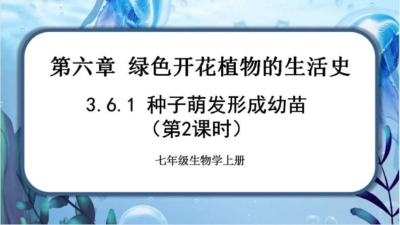 3.6.1 种子萌发形成幼苗（第2课时）第1页