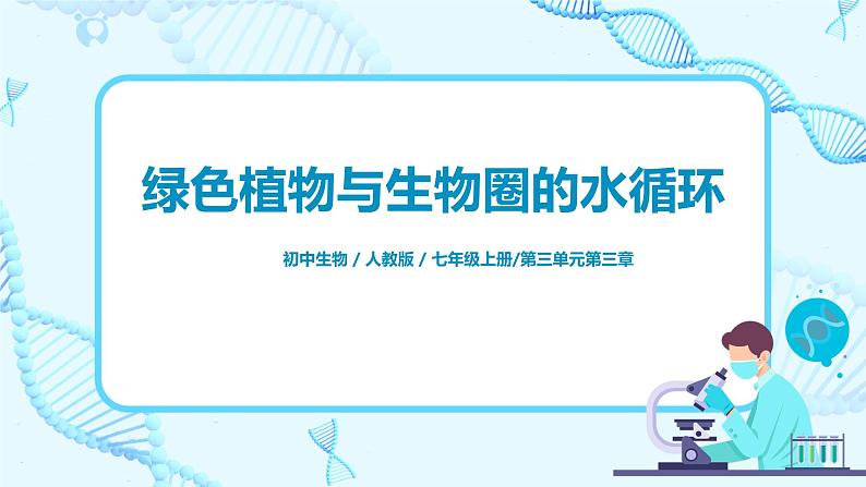 人教新版生物七年级上册《绿色植物与生物圈的水循环》课件+教案+练习01