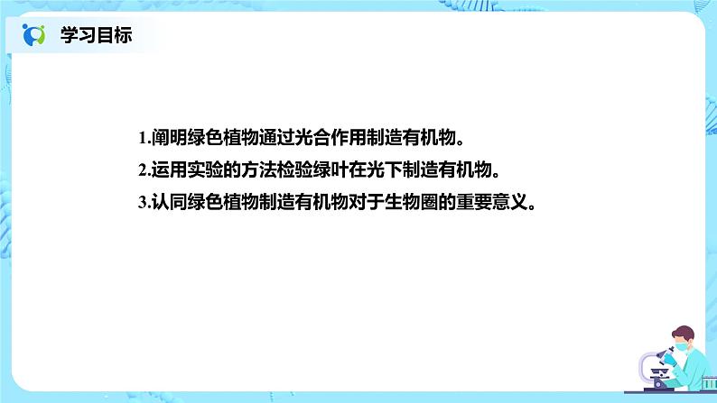 人教新版生物七年级上册《绿色植物是生物圈中有机物的制造者》课件+教案+练习02