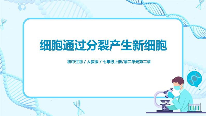 人教新版生物七年级上册《细胞通过分裂产生新细胞》课件+教案+练习01