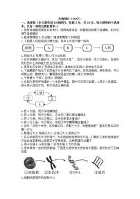 2022年甘肃省天水市张家川县初中毕业暨高中招生模拟考试生物试题(word版含答案)