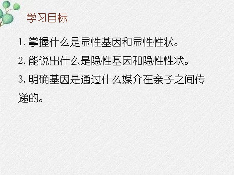 北师大版生物八年级下册第20章第3节《20.3 性状遗传有一定的规律性 》PPT课件第2页