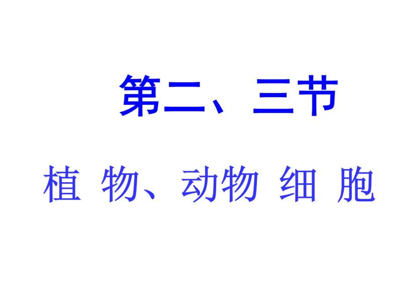 第二、三节   动、植物细胞 课件01