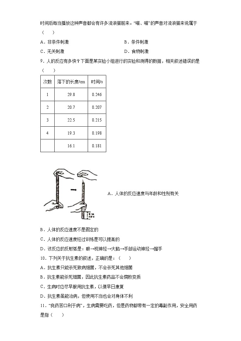 山东省烟台市蓬莱区2021-2022学年七年级下学期期末生物试题(word版含答案)第2页
