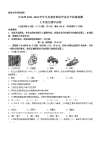 云南省文山州2021-2022学年七年级下学期期末生物试题(word版含答案)