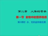 生物人教版七年级下册同步教学课件第4单元第2章人体的营养第1节食物中的营养物质第2课时水无机盐和维生素