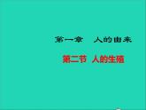 生物人教版七年级下册同步教学课件第4单元 生物圈中的人第1章人的由来第2节人的生殖