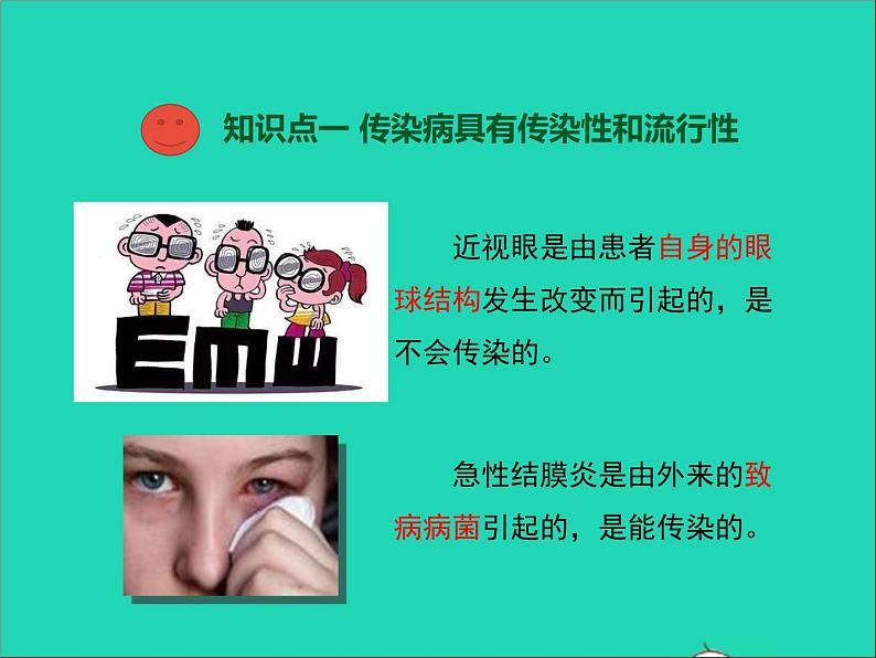 生物北师大版七年级下册同步教学课件第4单元 生物圈中的人第13章健康地生活第2节预防传染病2第3页