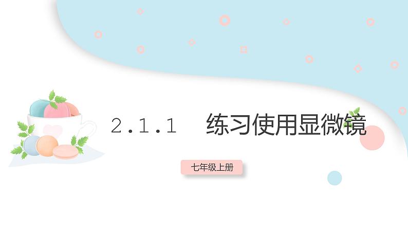 2.1.1 练习使用显微镜  课件 初中生物人教版七年级上册01