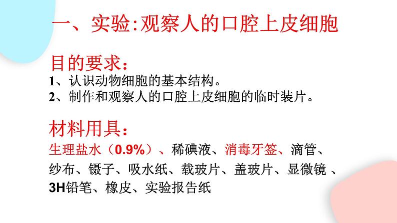 2.1.3 动物细胞  课件 初中生物人教版七年级上册第5页