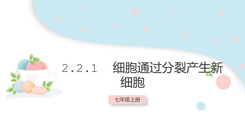 2.2.1 细胞通过分裂产生新细胞  课件 初中生物人教版七年级上册01