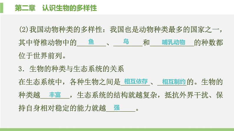 人教版初中生物八上 第六单元 第二章　认识生物的多样性课件第4页